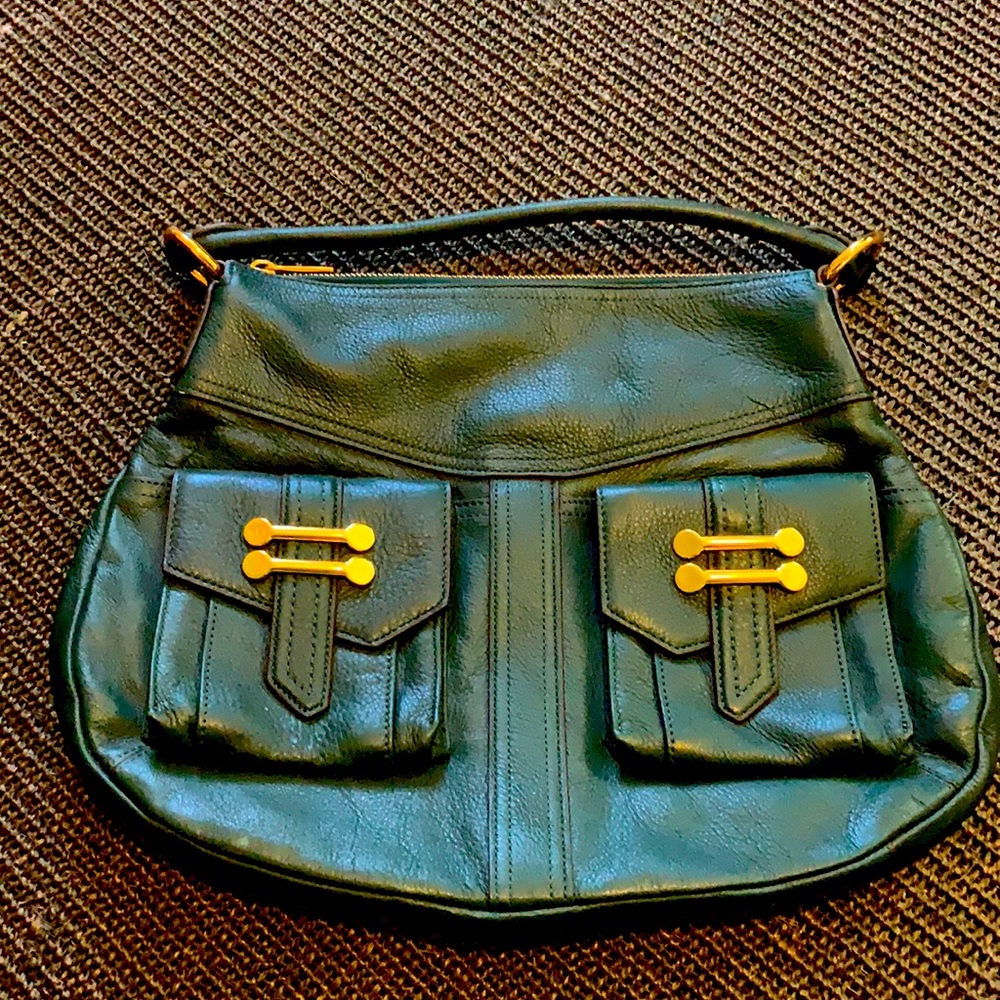 Medium size Lauren Ralph Lauren dark green handbag